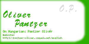 oliver pantzer business card